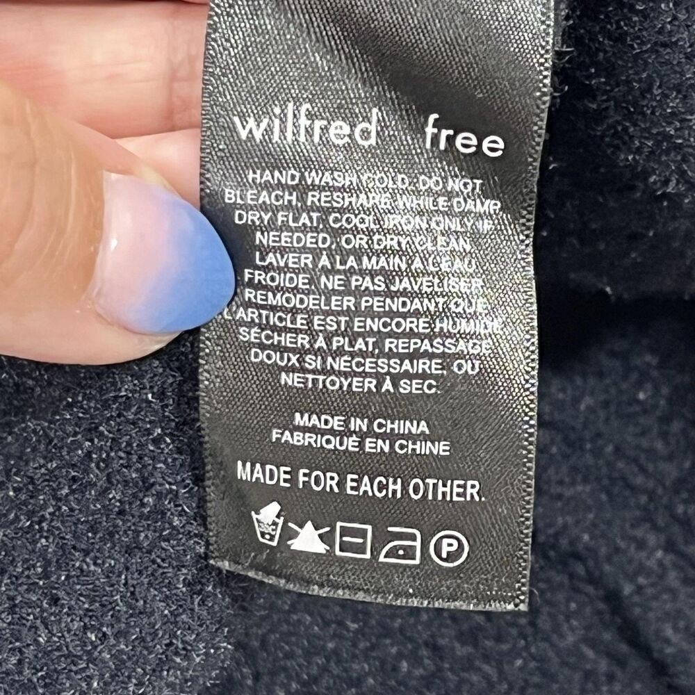 Wilfred Free Sweater Womens Large Black V Neck Knit Pullover Minimalist Capsule - Picture 5 of 7